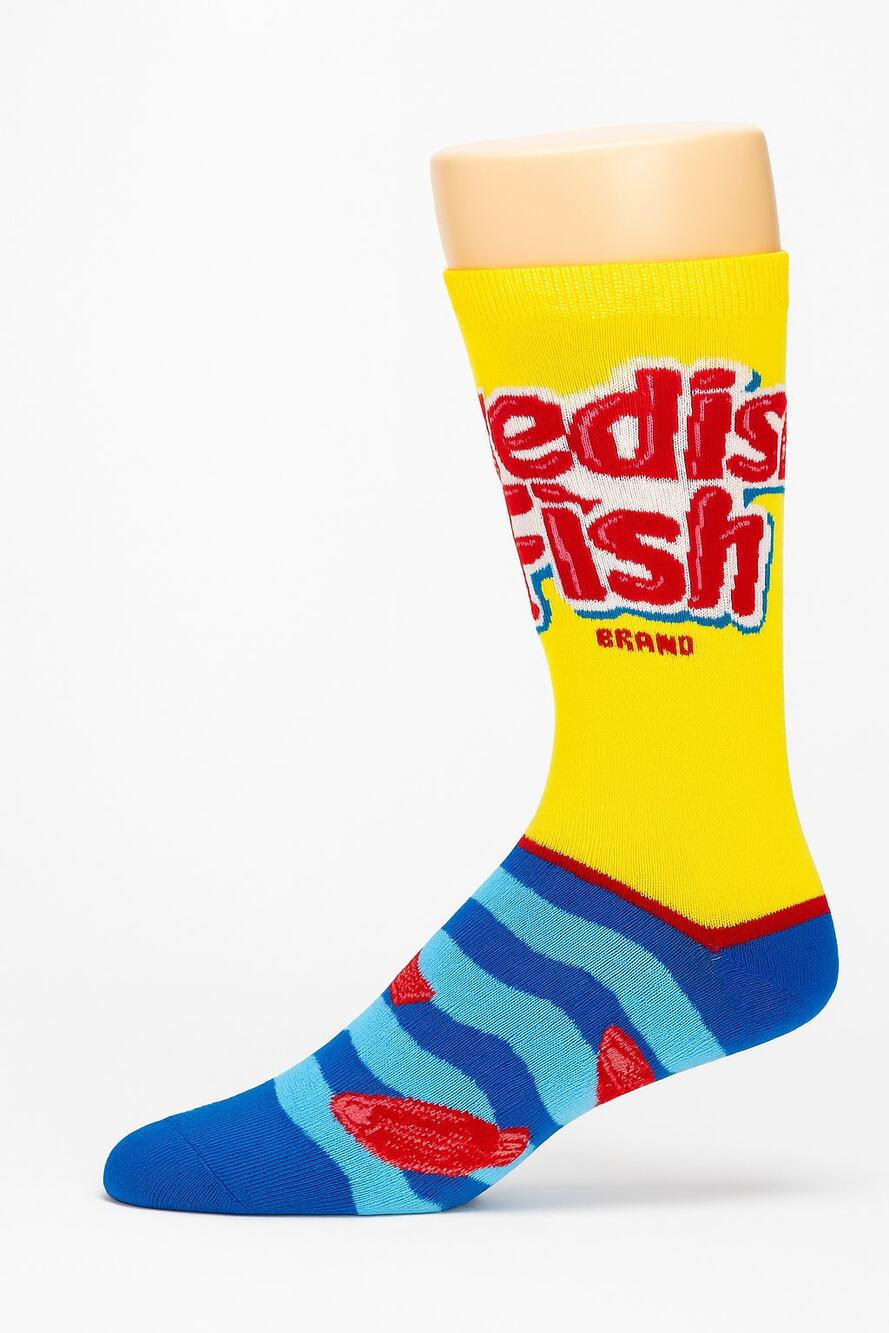Swedish Fish Candy Crew Socks 6-13 Red – Kidcore, Casual, Y2K, Indie
